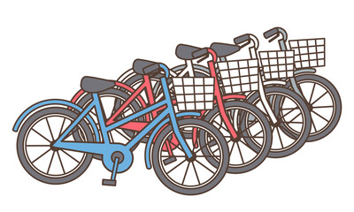 きれいに並んだ自転車