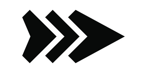 Black arrow icon. Vector isolated on white background. EPS 10