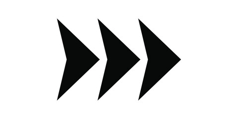 Black arrow icon. Vector isolated on white background. EPS 10