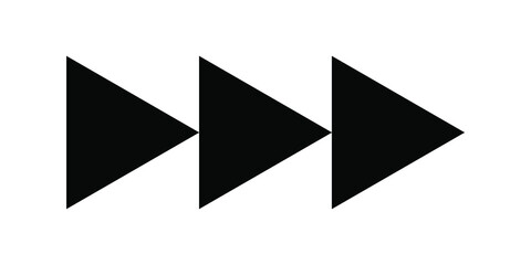 Black arrow icon. Vector isolated on white background. EPS 10