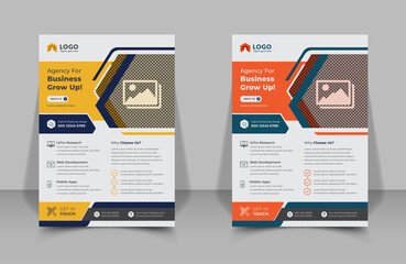 Modern and simple business flyer template vector design, business poster layout, corporate banners, poster and leaflets design