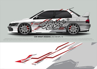 car wrap design. simple lines with abstract background vector concept for vehicle vinyl wrap and automotive decal livery
