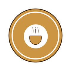 coffee shop logo flat illustration, coffee, hot drink,