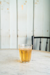 hot Chinese tea in glass