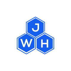 JWH letter logo design on White background. JWH creative initials letter logo concept. JWH letter design. 