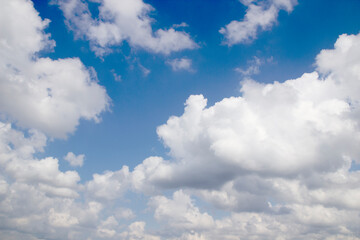 natural blue sky and beautiful white clouds