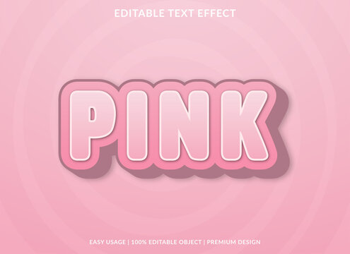 pink text effect editable template with abstract and modern style use for business logo and brand 