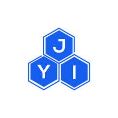 JYI letter logo design on White background. JYI creative initials letter logo concept. JYI letter design. 