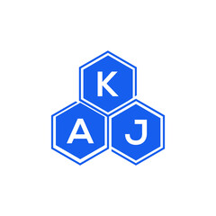 KAJ letter logo design on White background. KAJ creative initials letter logo concept. KAJ letter design. 