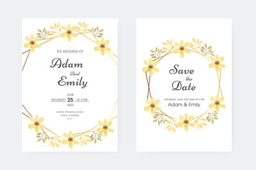 Romantic watercolor wedding invitation
