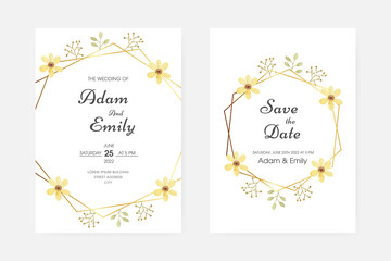 Romantic watercolor wedding invitation