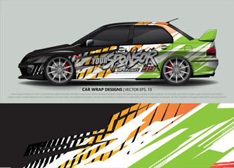 car wrap design. simple lines with abstract background vector concept for vehicle vinyl wrap and automotive decal livery
