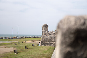 the wall of the castle