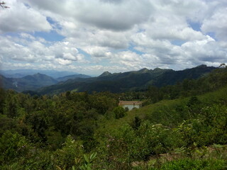 A beautiful landscape of the hill country in Sri lanka