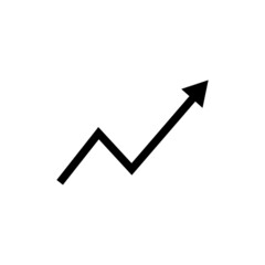 Graphic flat arrow up icon for your design and website