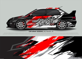 car wrap design. simple lines with abstract background vector concept for vehicle vinyl wrap and automotive decal livery