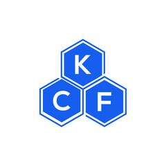 KCF letter logo design on White background. KCF creative initials letter logo concept. KCF letter design. 