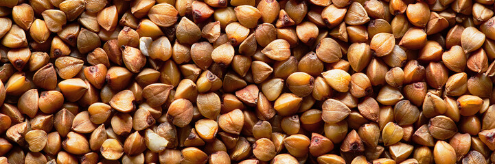 dry buckwheat abstract background. fresh buckwheat. texture