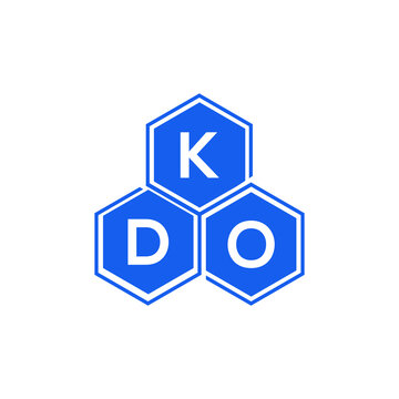 KDO letter logo design on White background. KDO creative initials letter logo concept. KDO letter design. 