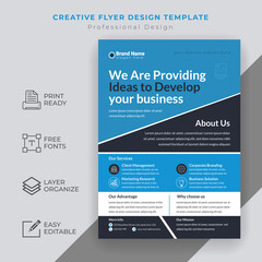 Creative Corporate Business Minimal Flyer Template Design with Print Ready 