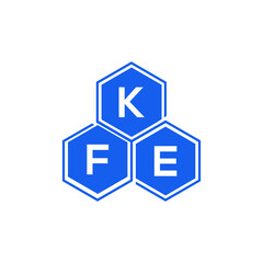Obraz premium KFE letter logo design on White background. KFE creative initials letter logo concept. KFE letter design. 
