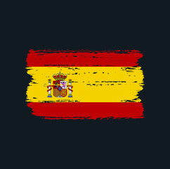 Spain Flag Brush. National Flag