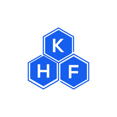 KHF letter logo design on White background. KHF creative initials letter logo concept. KHF letter design. 
