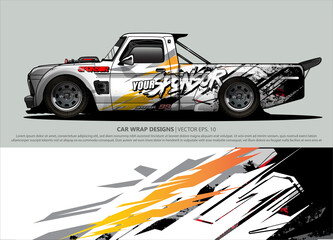 car wrap design. simple lines with abstract background vector concept for vehicle vinyl wrap and automotive decal livery