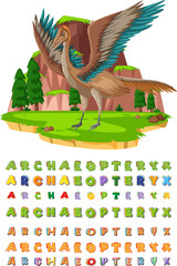 Font design for archaropteryx