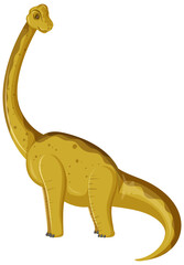 A dinosaur brachiosaurus on white background © blueringmedia