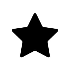 Silhouette star icon, for rating, likes, approvals. Star silhouette for ui and ux design and button. Isolated on white background. Vector graphics