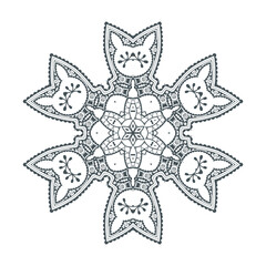 beautiful line art mandala design