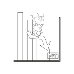 Isolated graphic animated ntf draw art digital ilustration vector