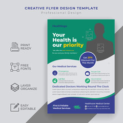 Medical  HealthCare Flyer  Design Template