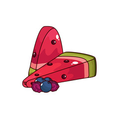 Isolated watermelon sweet food healthy nutrition vector illustration