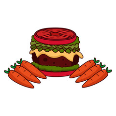 Isolated burguer food healthy nutrition vector illustration
