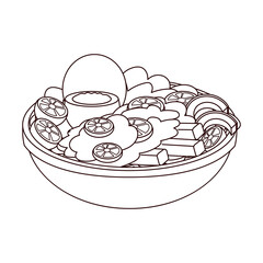 Isolated bowl vegetables food healthy nutrition vector illustration