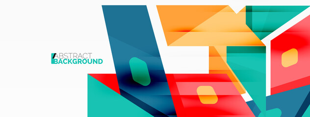 Creative geometric wallpaper. Abstract ribbon style line composition. Techno business template for wallpaper, banner, background or landing