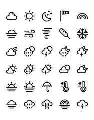 Weather Icon Set 30 isolated on white background