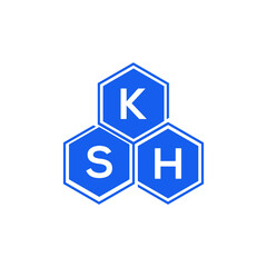 Fototapeta premium KSH letter logo design on White background. KSH creative initials letter logo concept. KSH letter design. 
