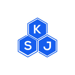 KSJ letter logo design on White background. KSJ creative initials letter logo concept. KSJ letter design. 

