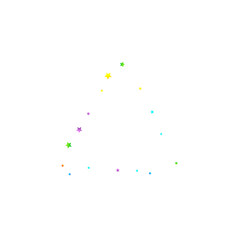 Rainbow Festive Confetti. Carnival Star Falling.