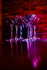 neon bar glasses