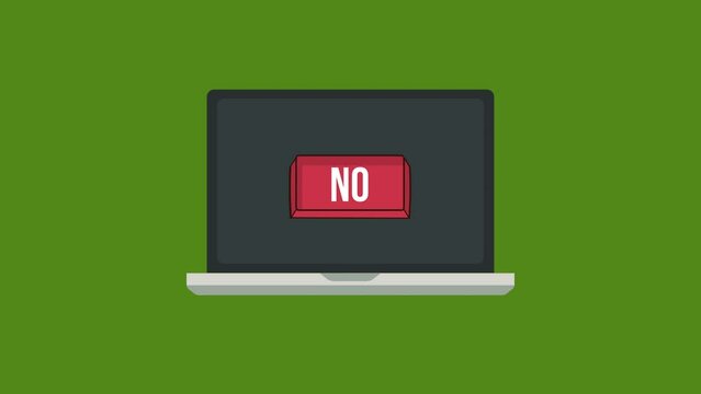 no web button with cursor animation.click button on laptop screen.4K motion animation