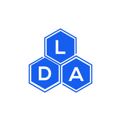 LDA letter logo design on White background. LDA creative initials letter logo concept. LDA letter design. 