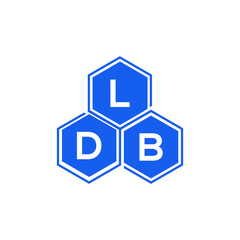 LDB letter logo design on White background. LDB creative initials letter logo concept. LDB letter design. 