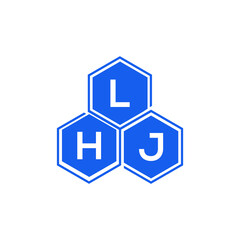 LHJ letter logo design on White background. LHJ creative initials letter logo concept. LHJ letter design. 