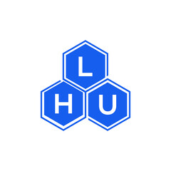 LHU letter logo design on White background. LHU creative initials letter logo concept. LHU letter design. 