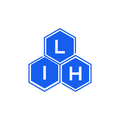 LIH letter logo design on White background. LIH creative initials letter logo concept. LIH letter design. 