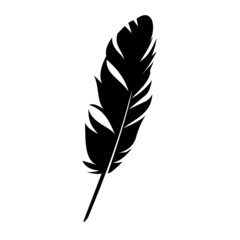 Obraz premium feather pen silhouette vector design
